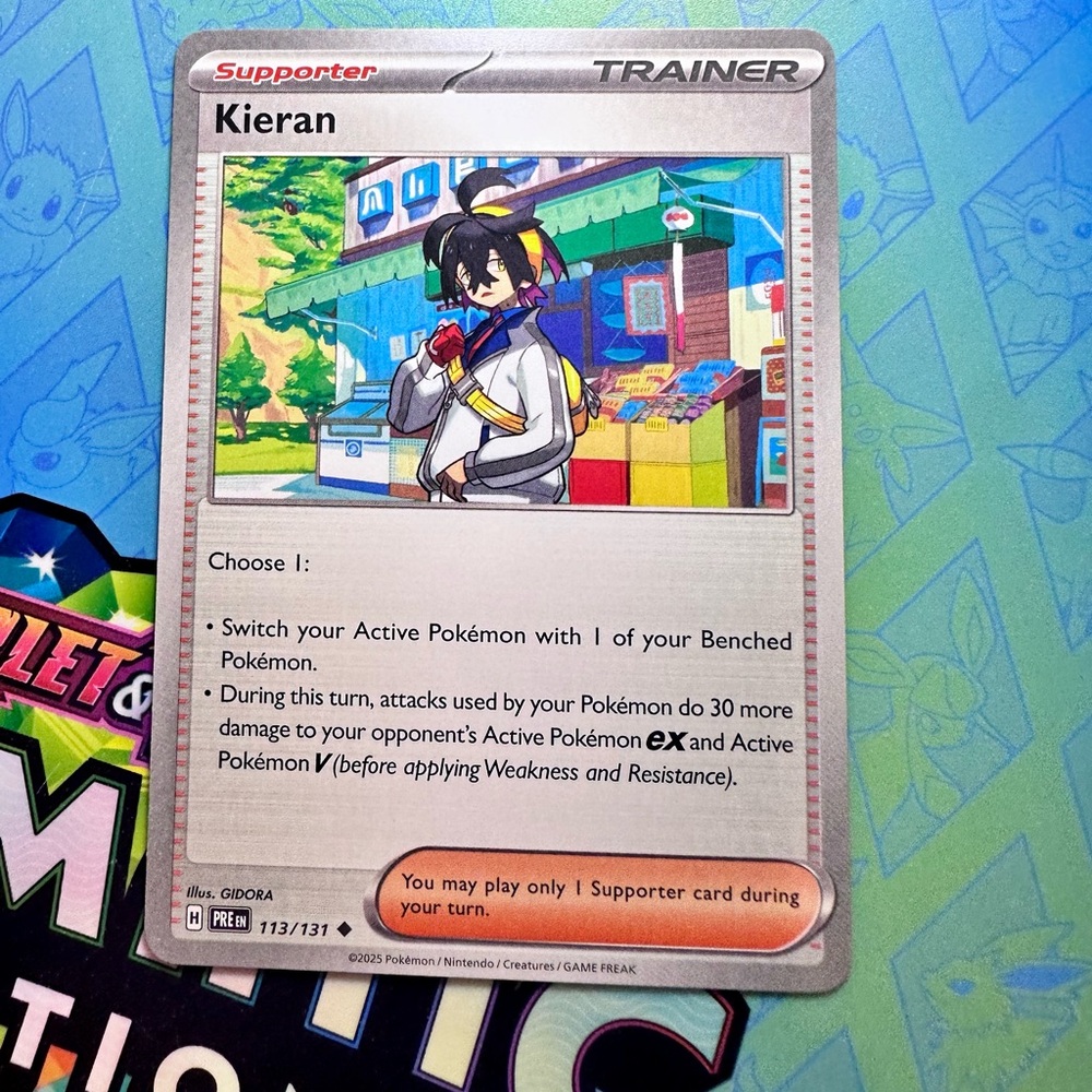 kieran (113/131) - uncommon — pokémon: prismatic evolutions